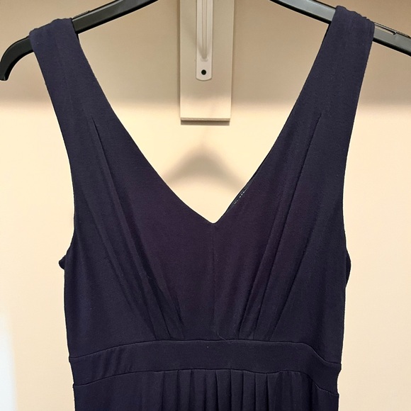Banana Republic Navy Ruched Maxi Dress - Picture 3 of 5